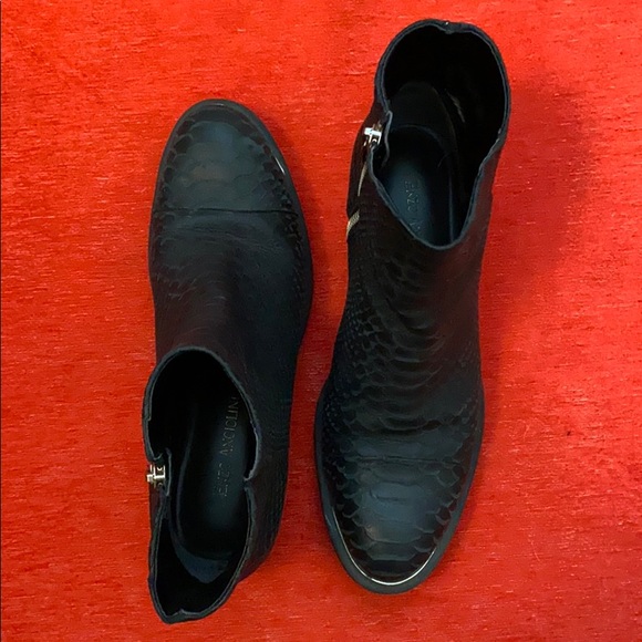 Leather snakeskin booties - Picture 2 of 4